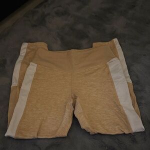 PINK Victoria's Secret Tan and White Leggings